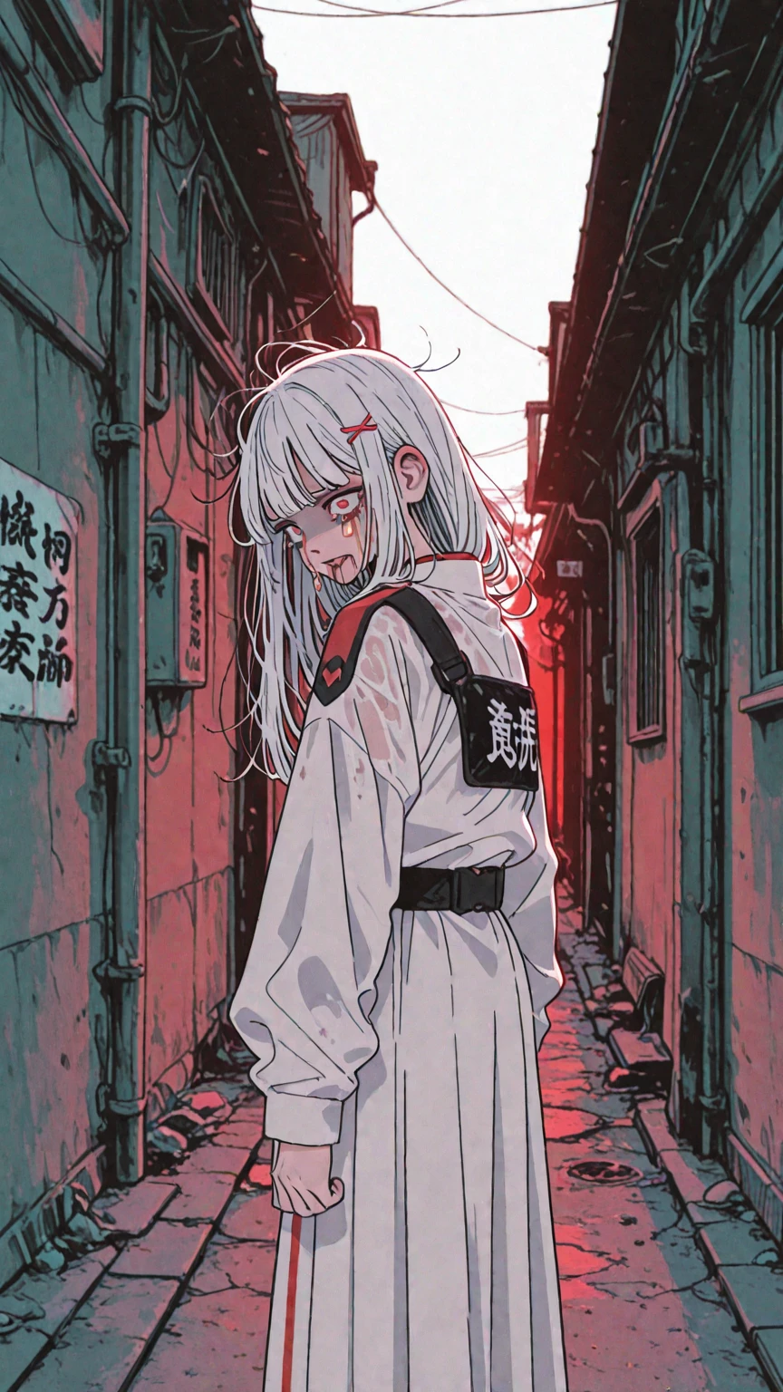 clothes drenched in rain,Shredded clothes,Clothing covered with a white cloudy liquid