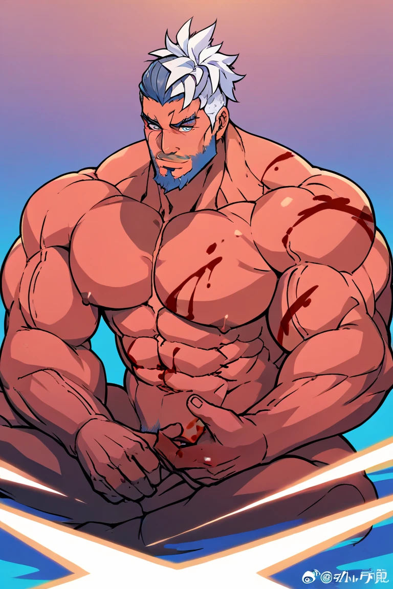 (no background、white background:1.4),、((erect penis、penis、pubic hair:1.4))Completely naked、barefoot、1 person、male)、((uncle、fat:1.1))、((whole body、stand、muscle))、Super detailed illustrations、Super precise expression、masterpiece、highest quality、ultra high resolution、high resolution、black hair、very short hair、male的な、pendant、big thighs、knees、Standing picture、