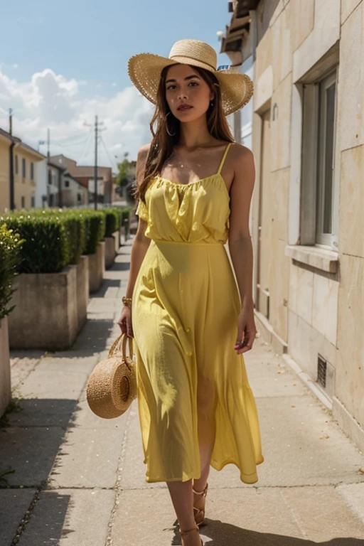 realistic woman, (looking at the camera)beautiful big lips, breasts big, curly hair, blond , beautiful smiling, Broad Hips, perfect whole body,vote for realistic outdoor boho style fashion accessories for natural hair,,,,,,
, wearing a yellow maxi dress, nice legs, (long curly hair), detailedeyes, (detailed realistic face), highy detailed, model shoot style, (extremely detailed CG unity wallpaper 8k), full body photo of the most beautiful work of art in the world, fashion top model in the city center, Directed by: Jeremy Mann, trends on ArtStation, trends at CGSociety, Intricate, high détail, sharp focus, Dramatic, photorealistic painting art in the middle of the journey