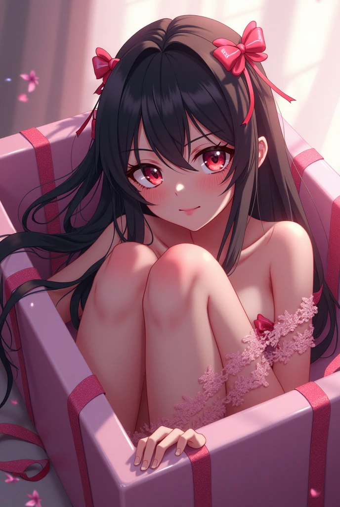 Cute super delicate girl with black hair.、a high school student、14 years、8k ultra high definition, delicate texture, medium hair、Class、with blushing cheeks、Brightly colored clothing、green eyes、Put a condom in your mouth, nude pussy