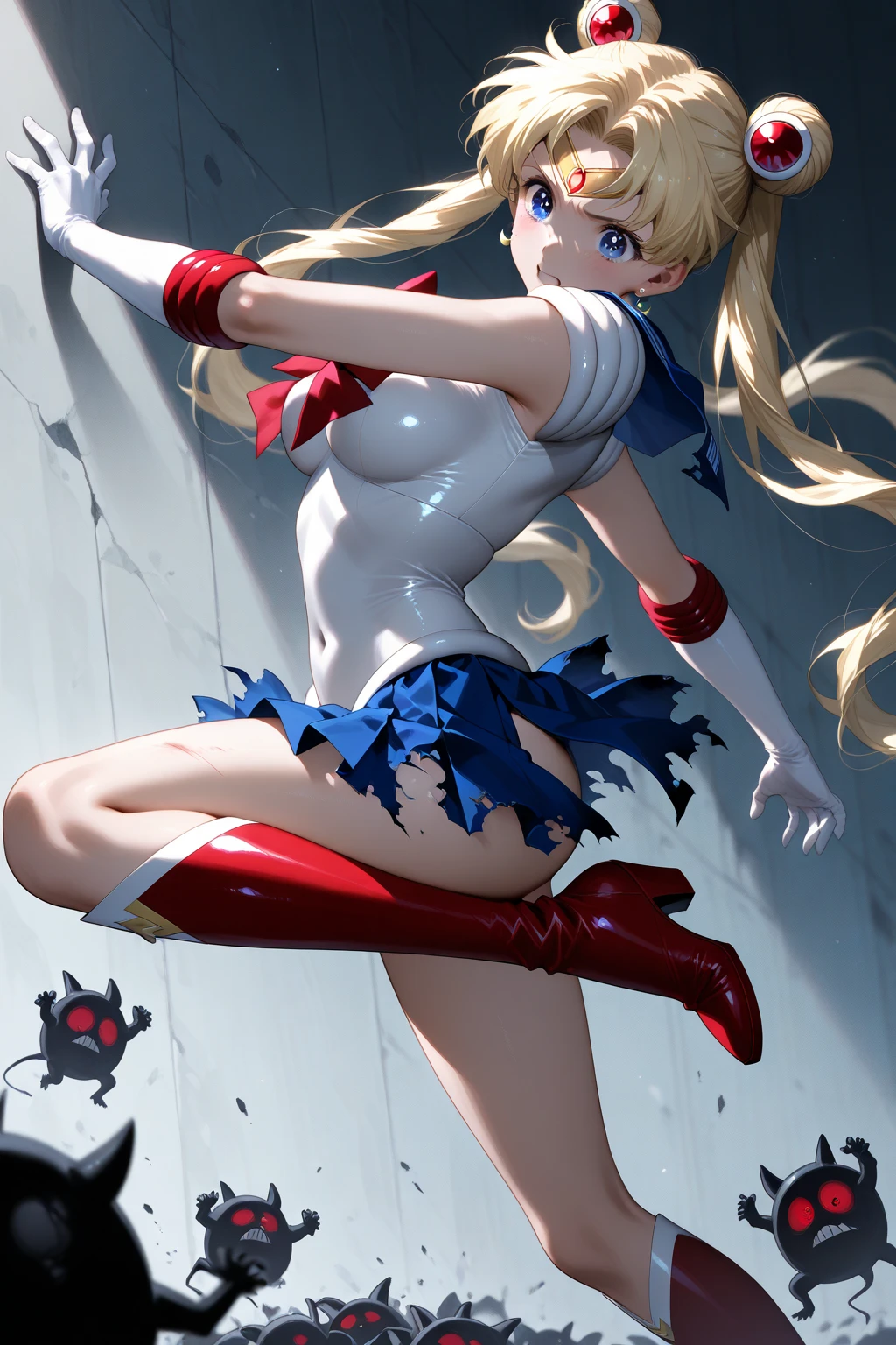 photoRealistic,High resolution,High resolution,AI-generated,amazing,{{{Great quality, very beautiful}}},{{{beautiful, Highest quality, Absurd, Realistic}}},Super Mysterious Details,{{Light-reflecting clothing}},Dynamic Lighting,{{Sailor Warrior Uniform}},{{{Sailor Mars}}},cute, ,alone,Small breasts,White leotard,Red mini skirt,{{{{{Highlighted lines,Electric shock}}}}},{{{{{arched back}}}}},{{{Battle Damage,Torn clothes,Sweaty clothes}}},{{Raise your eyebrows}},{{{close your eyes}}}, {{scream}},orgasm, {{{naked,Browsing Caution, Highest quality, Great quality, very beautiful, Absurd