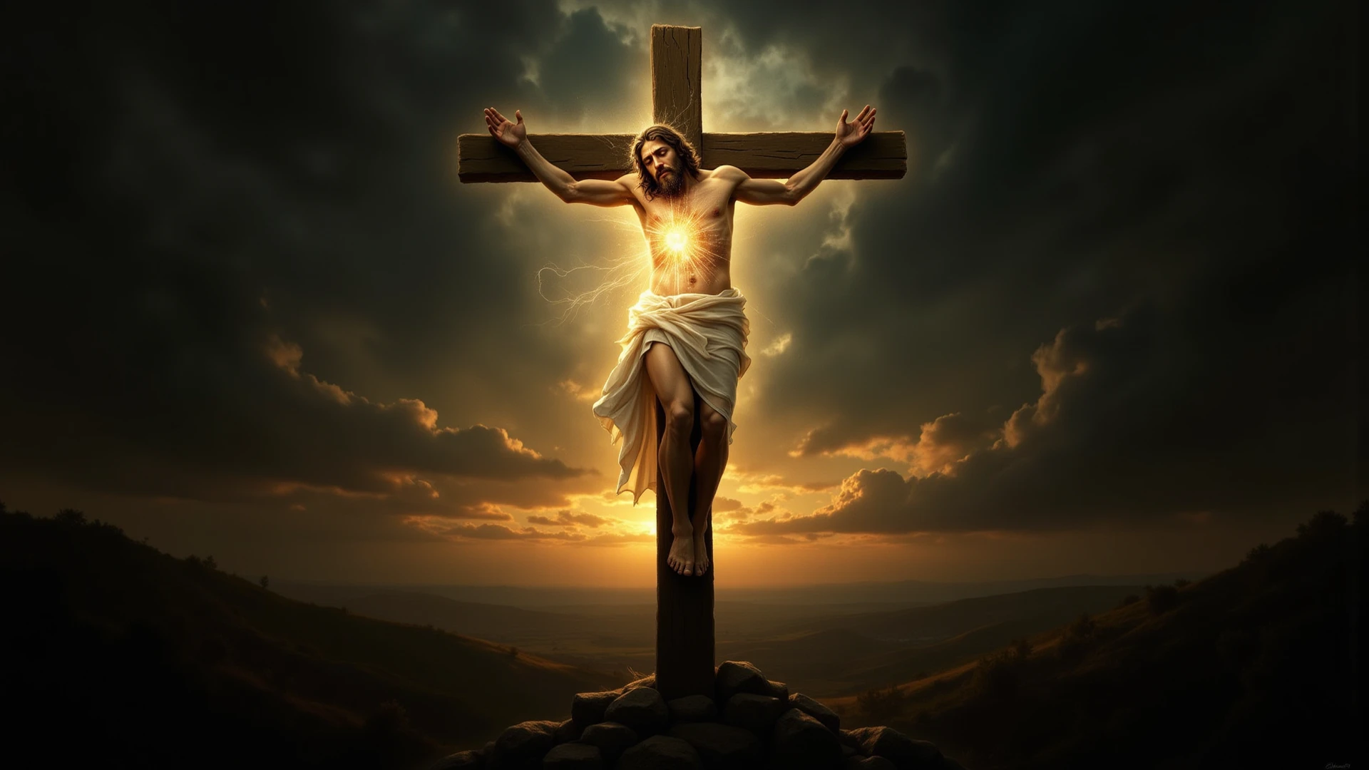 Uma imagem de uma imagem de Jesus com flores e uma cruz, Jesus Gigachad, Jesus Cristo, Directed by: Bernardo Daddi, Um dia de paz, Hosada, 🔞🤡, 👰 🏇 ❌ 🍃, desenho, david rios ferreira, mateus 9 5, senhor, Imagens, 🌻🎹🎼, Directed by: Emerson Silva, Jesus