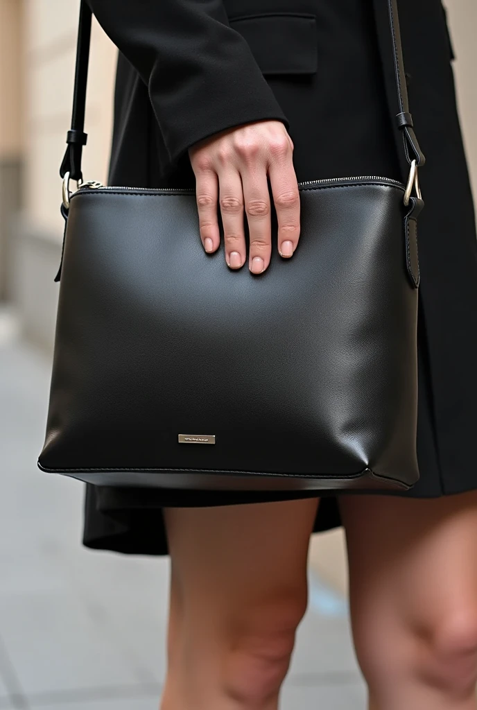 araffe woman in black and white striped pants holding a красный purse, красный details, красный and black details, красный neon details, красный accents, мелкие детали. красный, accents of красный, dominating красный color, красный and black colors, красный mood in background, only with красный, Держа в руках кожаный кошелек, от Зофьи Стриенской, сумочка, wearing красный