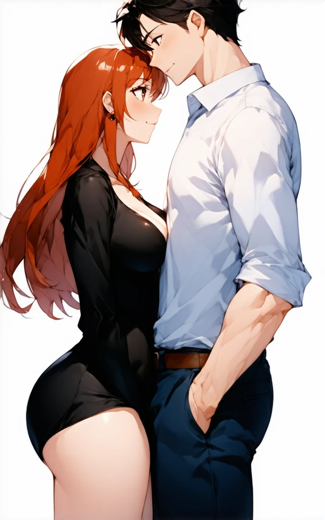Red hair, sexy, naked, , erotic face, smile, sex, big boobs, big ass,  in , mating press