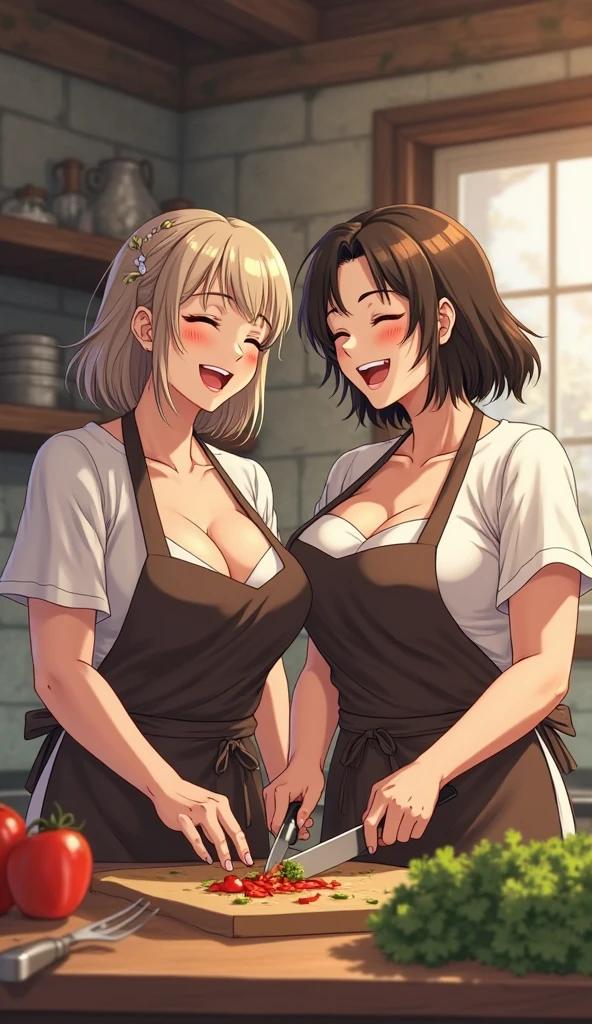(dynamic angle:1.3, front view:1.1, breast focus:1.3, from above:1.1), (dynamic posing:1.2, sexy posing:1.2), (seductive smiling:1.3), ((holding Pasta on a plate,Taking the pasta out of the pan, worried about the outcome:1.2)),highest quality、(real、photorealistic:1.4),(ultra high resolution, 8K RAW photo, clear focus), best qualtiy, natural lighting, field depth, (Bright pupils, detailed beautiful eyes, high detailed face), Red lip, (tight focus:1.2), a girl 22yo old, Wearing a pastry chef uniform:1.3 , Thicc, thin breast, long hair, blue eyes,garter stocking, cleavage:1.2, midriff, black shorts, black thighhighs, thigh strap, pretty girl, (highly detailed beautiful face and eyes,firm breasts),real skin,((black,hair,long pony tail hair)),thin pubic hair,cute,lovely, detailed eyes,(double breasted:1.0,under bust:1.0),(with sparkling eyes and a contagious smile),open mouth, Looking at Viewer,A scene of make cooking Carbonara Pasta  in the kitchen
