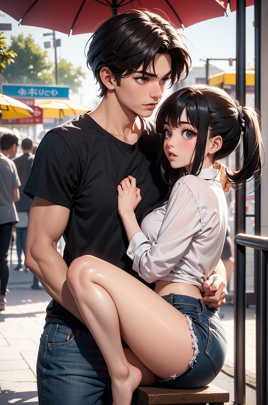 Highest quality、8K quality、High definition、Beautiful skin、Man to attack、Traditional Chinese palace harem woman riding man、Man touches woman's chest(1.8)、thin、Small face、16 years old、Open your mouth(1.7)、joy(1.7)、Wet crotch(1.7)、Bare crotch