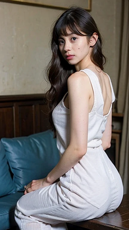 1girl, woman, masterpiece, best quality, highest quality, cinematic lighting, (volumetric lighting), extremely detailed CG unity 8k wallpaper, focused, 8k wallpaper, extremely detailed, ultra realistic, photorealistic, sharp focus, absurdres, (HDR:1.2), (high contrast), photograph, detailed and intricate, instagram, portrait, highly detailed, digital painting, artstation, concept art, smooth, sharp focus, illustration, cinematic lighting, (natural big breast), (show back), (show ass), black short skirt, eyes looking at the viewer, (very skinny legs), ((bent over)), ((slender body)), skinny, ((Height 164cm)), (HQ skin: 1.4, Realistic human body structure)