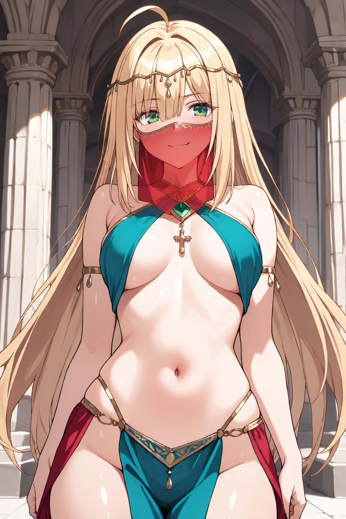 ((highest quality))、((very detailed))、((detailed eyes、deep eyes))、fanny packing、1 girl、anime style、(satella、serious、(blonde hair)、long hair、cowboy shot、red dress、brown cross lace shoes、cleavage、blackいリボン、clothing clippings、juliet sleeves、black_thigh strap),heterosexual、penis、breast、nipple、sex、stomachの膨らみ、vagina、1 boy、hair band、testis、nude、非常にlong hair、belly button、teeth、big insertion、restrained、巨大なpenis、solo focus、blush、raise your arms、pussy、大きなpenis、to be tied up、big breasts、armpit、monster、teethを食いしばる、bondage、Sweat、Lock、size difference、後ろからのsex、bondage、saliva、stomach,(lactation through clothes:1.1),nipples standing,(nipples peek:1.4)、(nippleが見えている、big areola),(big breasts:1.3、shiny skin:1.5、blush),(dark underground dungeon、Underground prison)