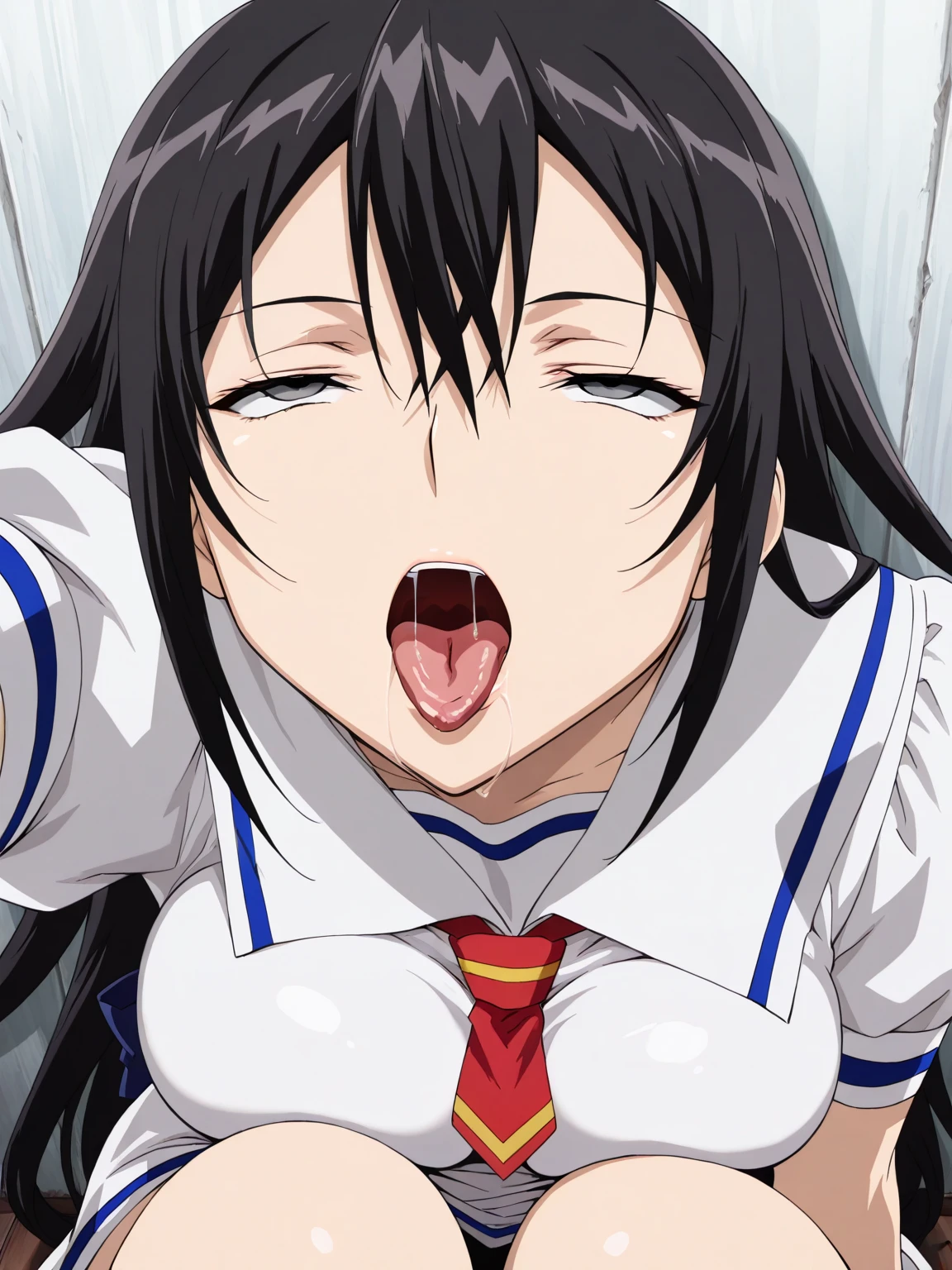 shirase sakuya,penis,Slender and sexy woman,,Blowjob,deep throat,in your mouth,A man grabs a woman's head,rape,Sex,A lot of semen,ponytail,First Person View,White shirt,Painful face,Cum in mouth,