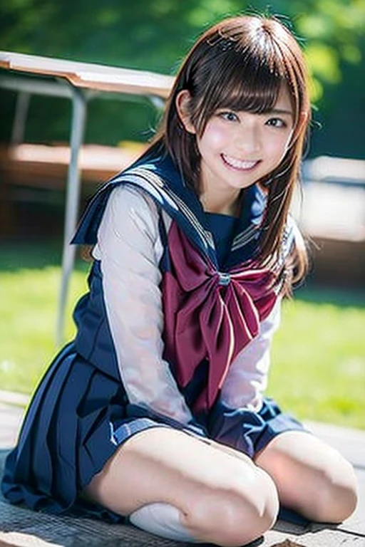 (highest quality,4k,High resolution,table top:1.2),with idol (15 years old)、blue dress、sit on a chair、open your legs a little、Close-up,spring city park,soft lighting,Bright colors,happiness,welcoming environment,warmth,black hair、long hair,peace and quiet,excitement and anticipation,snow scene,magical moment,pink panties、panty shot、smile