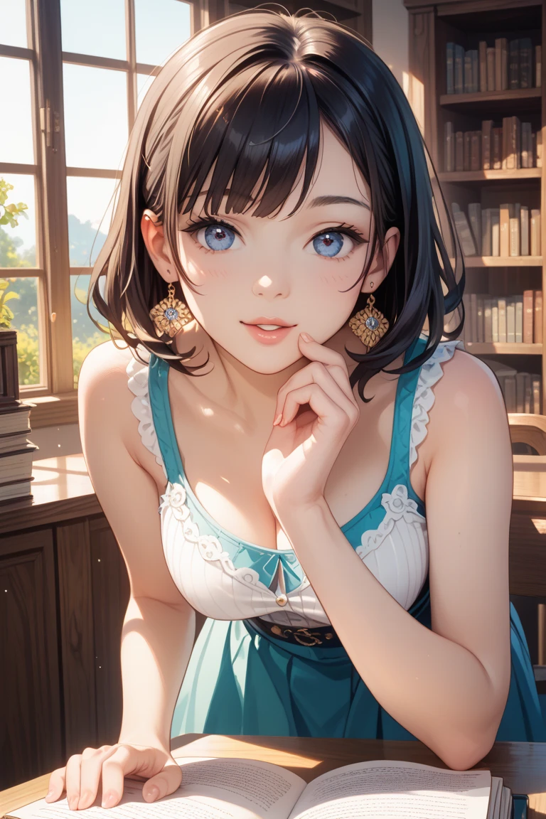 Beautiful illustrations, (Natural Side Lighting, Cinema Lighting), Looking at the audience, Upper Body, (1 girl:1.5), cute girl, Detailed and perfect face, Symmetrical cute face, Shiny skin, Baby Face, Tie your bangs back, black eye, Long eyelashes, (Large Breasts), (Wide Hips:1.3),Plump thighs,Beautiful Hair, Beautiful Face, Beautiful and beautiful eyes, Beautiful clavicle, Beautiful body, Beautiful breasts, Beautiful thighs, Beautiful feet, Beautiful fingers,(Beautiful views),(cute), 16-year-old girl, (Light green,organic cotton thick checkered summer camisole dress: 1.5), (A large head ribbon with the same pattern:1.5), (Fluffy semi-long hair,Brown Hair), summer,
