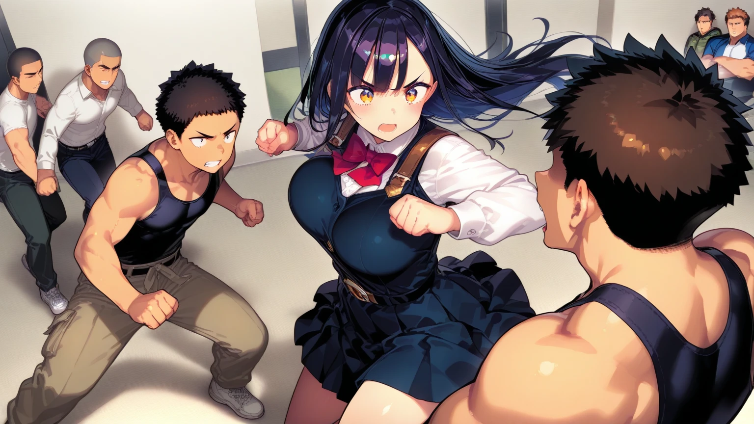 skirt nsfw:1.5,woman is getting fucked by a bunch of men on the train, multiple boys, hetero,(1 girl), large breasts, penis, grabbing, sex, Fack, rape, clothed sex, nipples, vulgarity, arms up, (breast grab:1.5), blush, (face looking pleasant), (face looking pleasant from sex) (woman's skin wet with sweat 2.0), open mouth, saliva, saliva trail, navel, black hair, cum, vaginal sex, spread legs, white shirt, (skirt lift:1.5), uncensored, pussy, open clothes, cum in pussy, sweat, 6+boys, gangbang,6 boys, grabbing from behind, (3 boy, crotch grab:1.7), boys in clothes, (breast sucking:1.5), (licking breast:1.5), ((grabbing another’s breast)), grabbing from behind, (((man licking a woman's crotch:1.3))),lick a woman's breasts, ((lick one's body:1.8)),(kissing her face:1.0), kissing, open shirt, multiple penises, long hair, handjob, (orgasm), ((sweat, steam:1.5)), wet, pussy juice, female ejaculation, heavy breathing, (drooling), excited, looking away