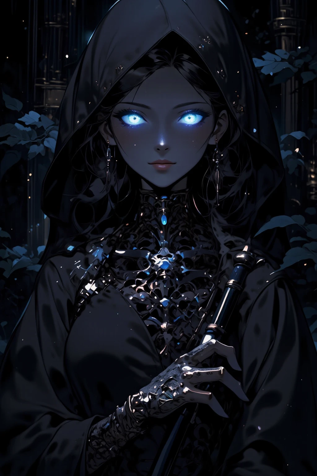 (Fatal Beauty,A charming villain,witch) ,(A supple and powerful physique),(Sensual charm),(Mysterious charm:1.1),(Captivating silhouette),((((Glasses))))、((((big sapphire necklace))))、(highest quality,High resolution:1.2),(dark,Threatening:1.1),((dark horror theme:1.5),(Thriller:1.5)),(Dark fantasy:1.5),  (((Countless stars fly away:1.5),(Absurd:1.5),(wonderful:1.5))),Woman in red Dress, (Powerful numbers:1.1),(((Big Breasts))),(((Fiery crown:1.1))),prime color,Urban,Very detailed,masterpiece,Intricate details,Faded,Very detailed, Eye for details,Intricate details,暗くてSpooky atmosphere,  Spiritual Beings, Unforgettably beautiful, Ghostly figures, Shadow-like shape, Spooky whispers, Ominous Aura, Goth Maiden, Very darkHer eyes, Like dazzling fur in a starless haze,Her Mogul Snaps, Mysterious Cemetery,Black hair swaying in the moonlight, She summons darkness, (beautiful: 1.7), (Black Hat: 1.6), (An intricately decorated jet-black cloak: 1.6), (Delicately decorated cloak, Despite the damage: 1.5), Hypermaximalist,  Breathtaking oil paintings, Surreal, Ultra-realistic digital illustrations that mimic the style of oil paintings, A seamless blend of Alex Grey's psychedelic visionary art and H's physical and mechanical aesthetic..r. Giger. wonderful構成,  (Shining Eyes:1.6)、(Glowing Eyes:1.1),(hellish landscape:1.1),(fire,sulfur:1.1),(Threatening atmosphere:1.1),(dark shadows,Threatening presence:1.1),(Unlucky Clouds,Stormy Skies:1.1),(dark,Spooky atmosphere:1.1),(Aura of misfortune,Evil energy:1.1),(dark aura,cigarette:1.1),(Extreme heat,Burning Flames:1.1),(Nightmare Visions:1.1),(Predicting the end:1.1),(Whispers of misfortune,Devilish Laugh:1.1),(Cry of pain,echoing screams:1.1),(Bad luck symbol,Ancient runes:1.1),(Mysterious relic,dark art ifacts:1.1),(Infernal ritual,ritual sacrifice:1.1),(Eternal ruin,A hopeless existence:1.1),  Inspired by abandoned mech backgrounds. Art created by Craig Mullins, Necrostyle., Detailed Description, Futuristic sci-fi scene. Focus on SFCon