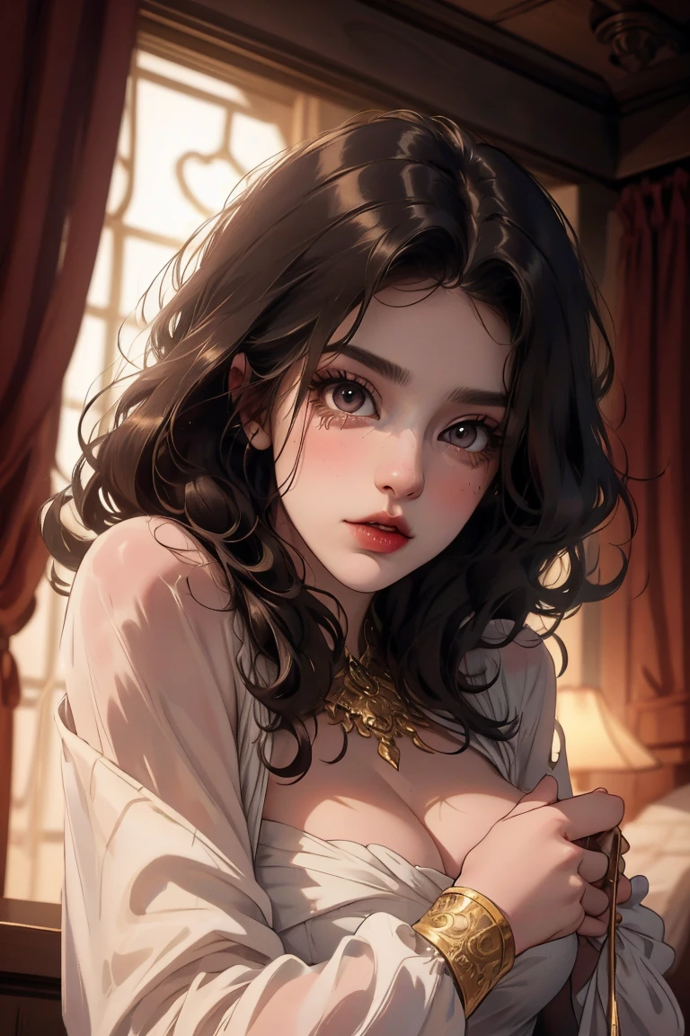 (anime style), shy anime girl, (Hayao Miyazaki style), pink lips, lightly closed eyes, araffe woman in a black dress sitting on a couch with a candle, gorgeous young korean woman, beautiful south korean woman, beautiful young korean woman, seductive lingerie camisole, korean women&#39;s fashion model, ethereal beauty, heonhwa choe, lovely woman, korean girl, korean woman, wearing black camisole, seductive camisole