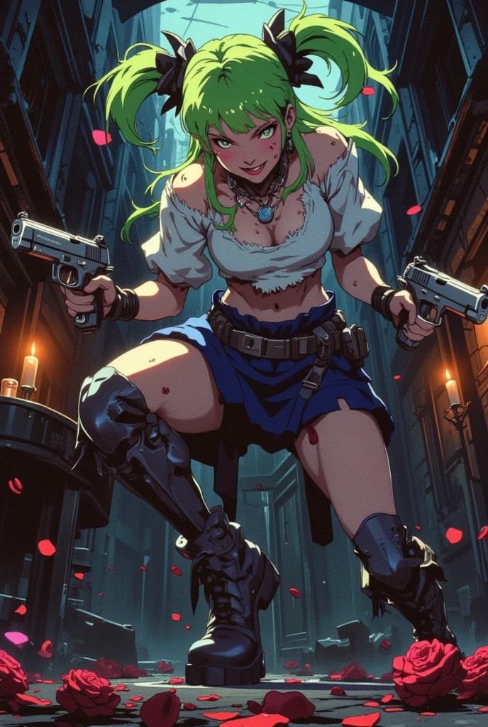 (award winning 8k concept art:1.3) of (young woman attacking the viewer, open mouth, many zombies, crowd:1.3), extremely detailed background, biting, darkness, flash, close to camera, sweet, front, epic, (masterpiece:1.4), (best quality:1.4), Amazing, beautiful, finely detailed, (Depth of field:1.4), 8k, fine art, stunning, (light reflections:1), (crisp:1.6), red twin tails, vibrant, (edge detection:1.4), absurdres, impressive, 120mm, clear, lens flare, wide shot, wide angle, colorful, scenery