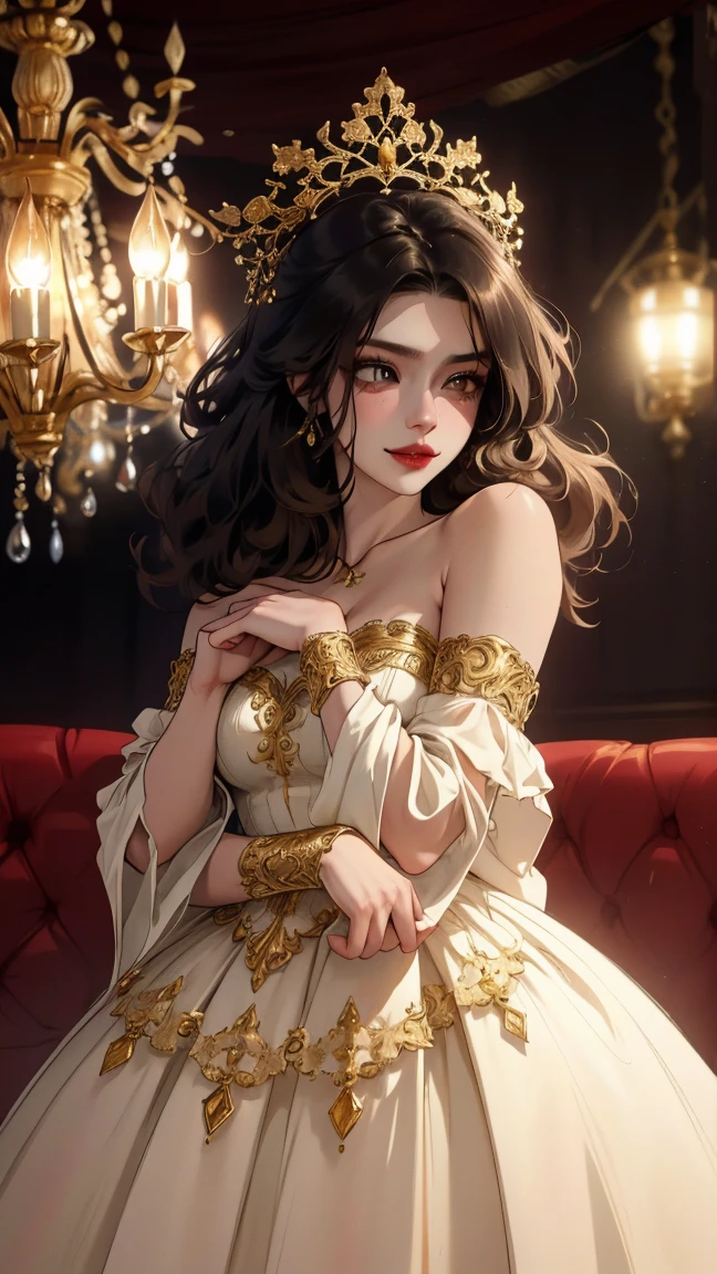 ((masterpiece)) ((Best Quality)) ((better resolution)) ((A pretty woman)) ((Looking straight in the face)) ((living room)) ((furniture)) ((Beautiful expressions)) ((better detail))