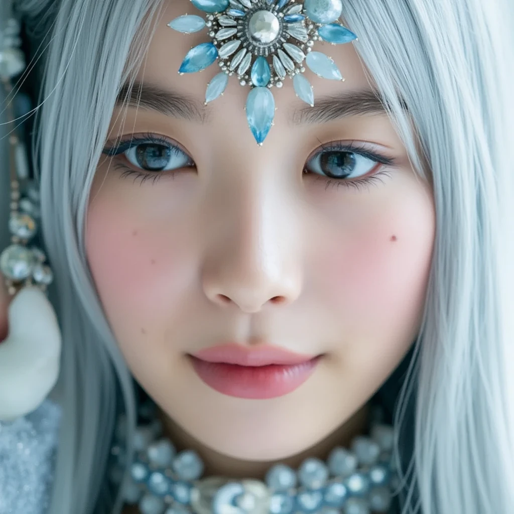 professional photograph of a real - life ice queen with ornate robes. extremely detailed. dslr. 8 0 0 mm. 8 k