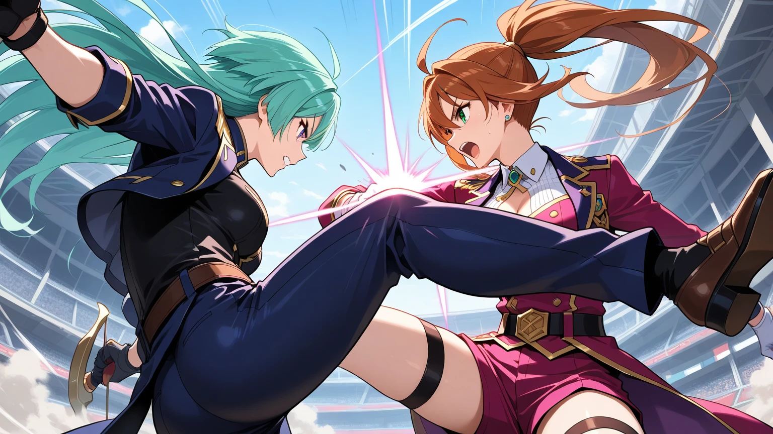 (masterpiece, best quality, high resolution, Unity 8K wallpaper, Extremely detailed CG:1), (illustration:1.0), 1 Girl,Solitary, Yurims, scarf, Dougie, in spandex, Gloves, Huge breasts