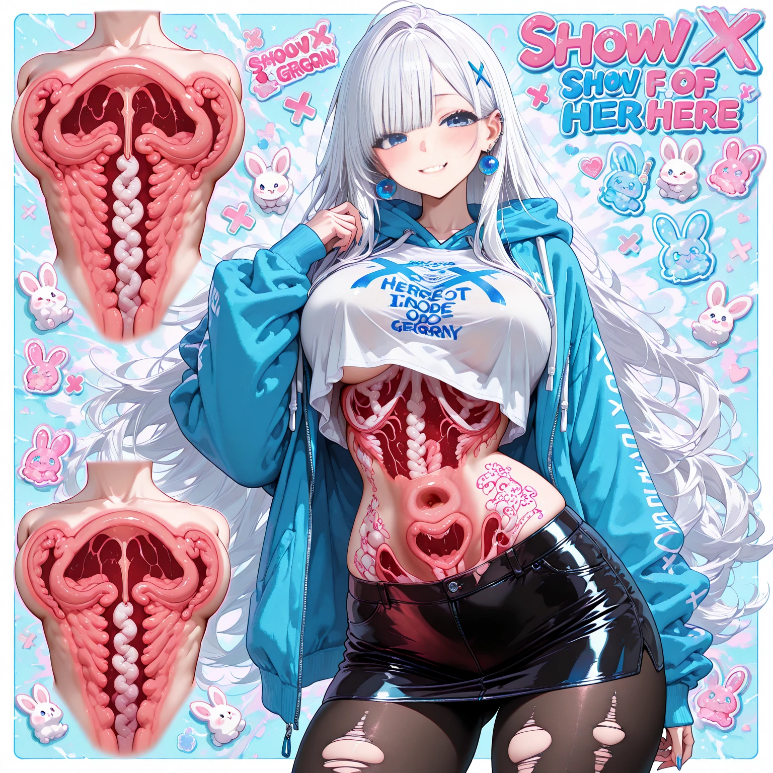 (masterpiece,Highest Resolution,4K High Resolution,Crisp image quality,Ultra HD,Detailed Hair),(Inserting a thick penis into a beautiful pussy and having sex with a man)Cute Smile,(Pushed down)Shooting up close,Fanning from below,(Intense piston sex:1.5)(Cute moaning:1.5)(Intense sex scenes)Pink twin tail hair,Black Ribbon(Clothed sex:1.5)Mole on the corner of the eye,((Printed shirt,:1.2))(Cross-section of vagina with penis inside:1.2)