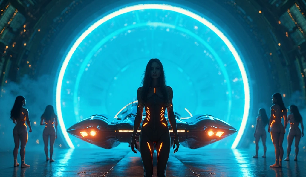 brightly colored abstract image of a space station with a spiral, epic beautiful space scifi, chaotic cinematic space rift, greg beeple, planets colliding, beeple and tim hildebrandt, beeple and jean giraud, end of the universe, galaxy space sci-fi, ringworld, by Mike "Beeple" Winkelmann. Matrix style, (((((Matrix cascading code))))), (((((a futuristic twin tower skyscraper with a unique twisted design))))), (((((OLED GUI interfaces in the building))))), at night, (((((1girl, solo))))), photo realistic, (((large-breast:1.2 slim body, cleavage))), (((off broken mini sling-shirt and black sling bra, extreamly short pleated miniskirt exposing panty))), (((((running pose))))), (((((matrix style black sunglasses))))), ((((((((((aiming with a short gun)))))))))), (((((looking at camera))))), (((very low view))), (((((half-body thigh level medium shot))))), (((cinematic lighting))).