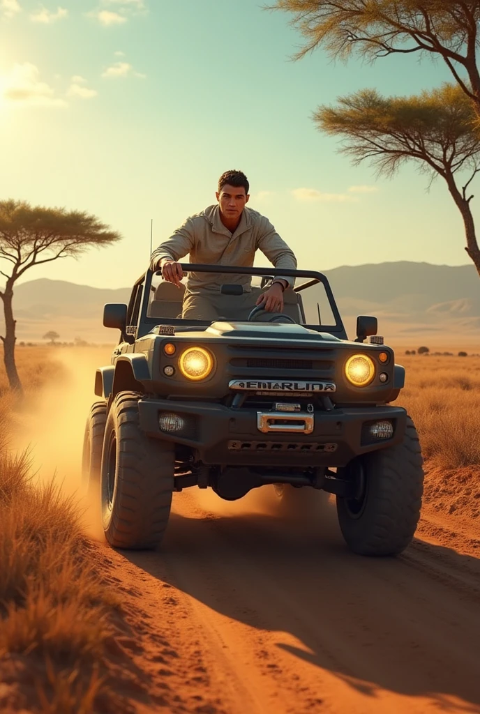 CAR MODEL L200 TRITON WITH A TALL, RICH BRAZILIAN DRIVER WITH SAMURAI MODEL HAIR.