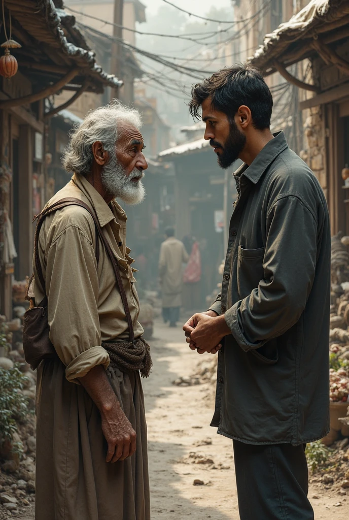 Imagine a conversation between Arjun and the village headman as they discuss the mysterious occurrences at the mansion and plan to take action."