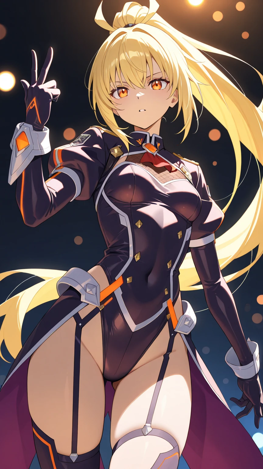 12k,masterpiece, Highest quality, Anime Style,Official Art Beautiful Lighting, 1 girl, bangs, (Inside the futuristic base:1.4), , masterpiece,Noise Reduction,Perfect Anatomy,High resolution, Very detailed,Game CG,Dutch Angle ,Beautiful attention to detail,Visual Arts,Five Fingers, Perfect hands, Perfect lighting,(Camel Toe:1.3),(Red eyes:1.4),(((silver hair:1.6))),takamori haruka,(Emotionless and blank:1.4),(Emotionless eyes:1.4),(Erect nipples:1.2)
