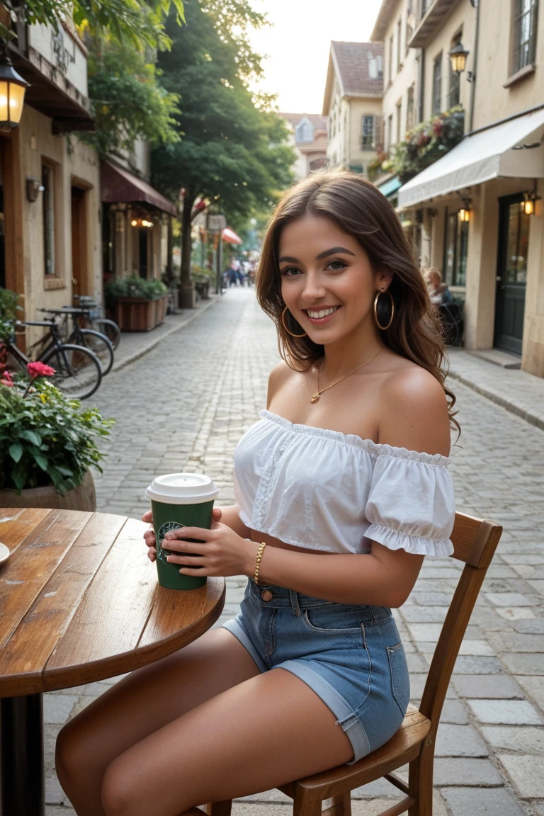 Capture a candid moment of Camila enjoying a casual day out in Buenos Aires. Whether it's strolling through a park, exploring local markets, or sipping coffee at a cozy café, showcase her effortless style and the charm of the city.