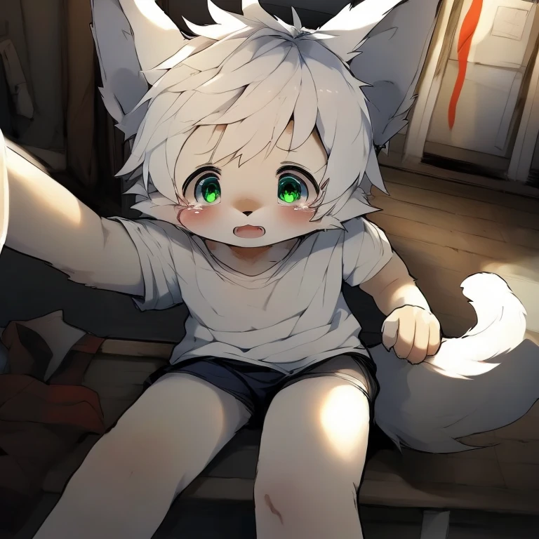 Kemono, Female, Furry, Short stature, Japanese manga character style, (Specify the character's color), Female_furry, Glasses, white skin