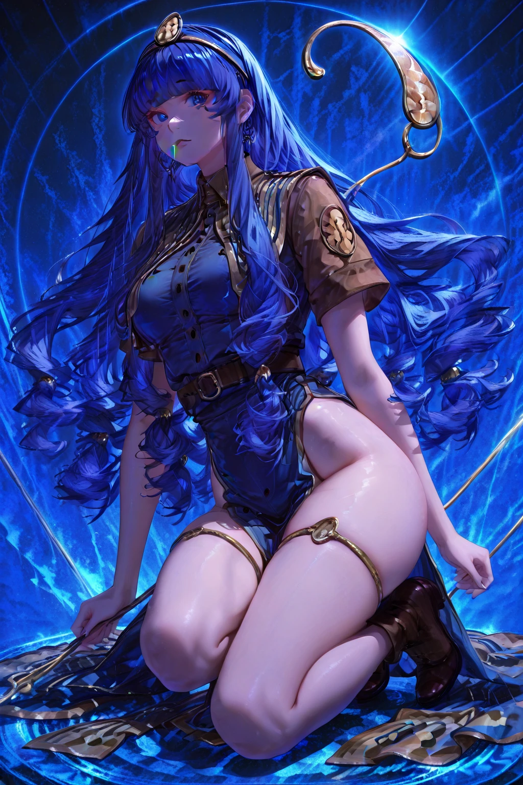 a beautiful woman with an extremely large butt, detailed anal, a woman with extremely large breasts, detailed vagina, detailed face, realistic, 8k, high quality, intricate details, volumetric lighting, elegant, mystical, fantasy, dreamlike, warm colors, glowing skin, subtle shimmering, flowing hair, dramatic pose, detailed jewelry, detailed clothing folds, delicate hands, complex background, detailed environment, digital painting