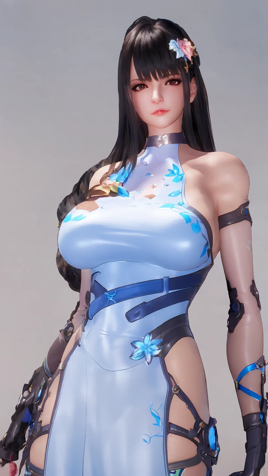 Blue hair surrealism, shadow, Red clothing，Character table, Reference Table, Standing painting, 8k, Super Detail, 1080P, Women HD, 4K, 8k, 16k, high resolution, best quality, high quality, Anatomically correct, masterpiece, precise, Ultra HD，grace，Unreal Engine，Delicate face，Long braids，slim，