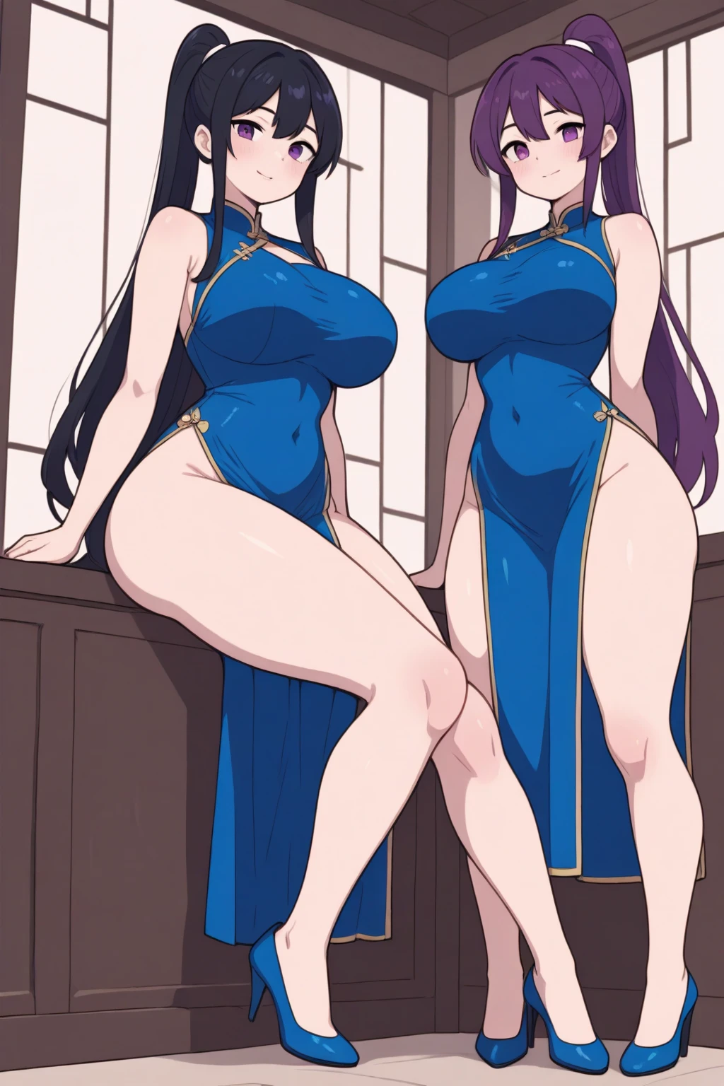 (masterpiece, best quality:1.2), Duss Art, (perfect anatomy:1.2), 1girl, solo, parted lips, black hair, from behind, ass, pelvic curtain, looking at viewer, (brown eyes), breasts, bangs, closed mouth, huge breasts, mature female, tube top, loincloth, bracelet, earrings, dark skinned female, wide hips, collarbone, cleavage, long hair