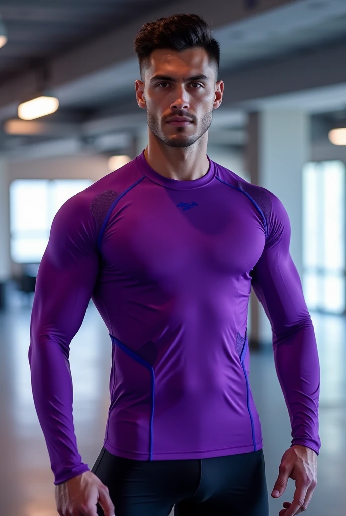 1man,1boy,muscualr,black hair,purple eyes, trained, suit