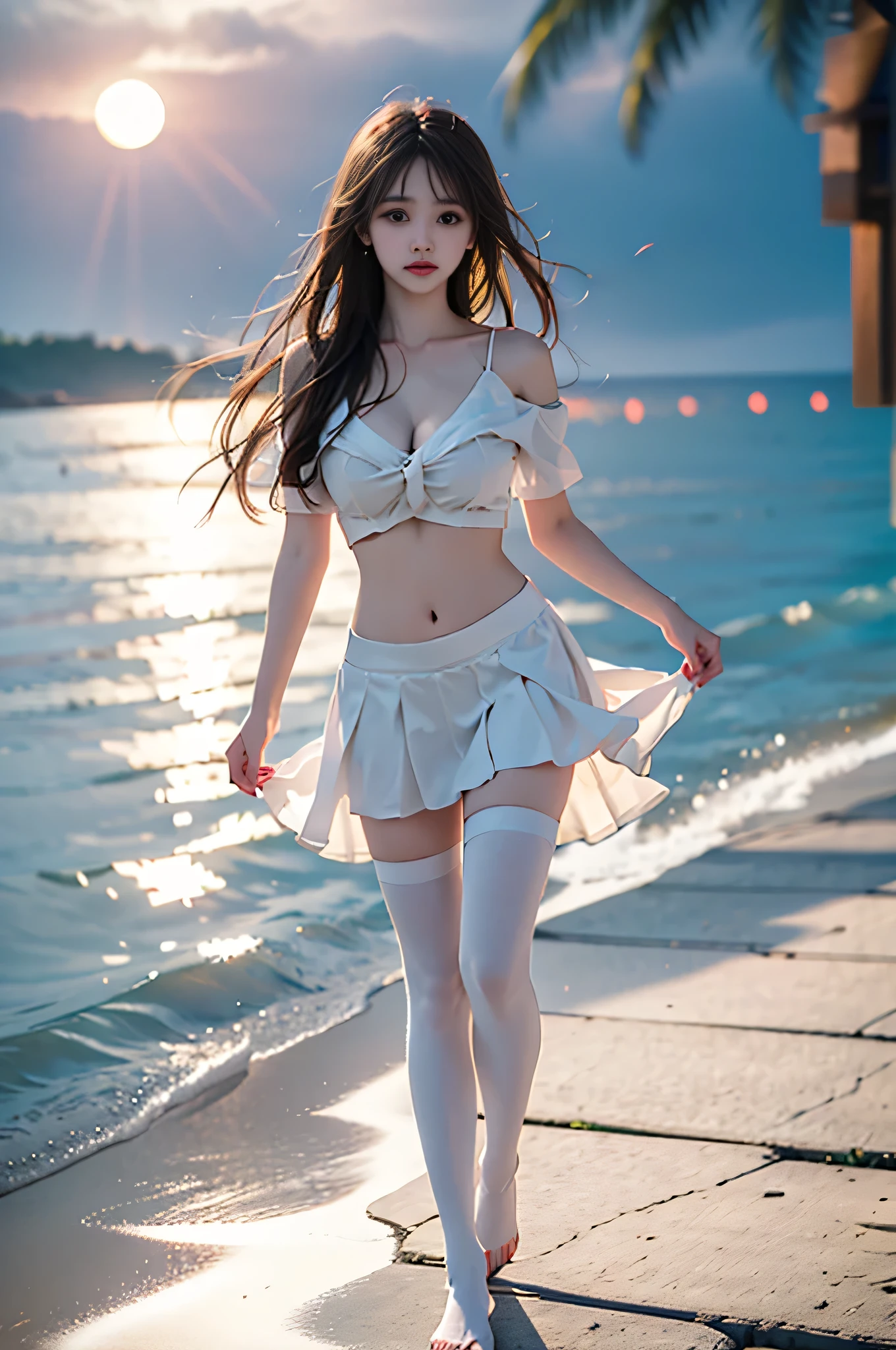 nsfw,((masterpiece)),(((bestquality))),((ultra-detailed)),((((realistic)))),((disheveledhair)),((frills)),(1 girl),(solo),sex from behind, (((ass focus))),,lipstick,dynamicangle,bigtopsleeves,floating,beautifuldetailedsky,onbeautifuldetailedwater,beautifuldetailedeyes,overexposure,(fist),expressionless,sidebluntbangs,hairsbetweeneyes,ribbons,bowties,buttons,bareshoulders,(((smallbreast))),detailedwetclothes,blankstare,pleatedskirt,flowers