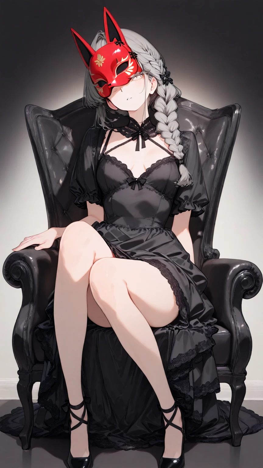 (((solo,1woman, mature, alone))), Princess King Boo, ((long hair, white hair, bangs, glowing red eyes, wide eyes, crown, lipstick, makeup, narrow waist, skinny, medium breasts)), pelvic curtain, ((white panties, white bra)), full body, perfect body, (insanely detailed, beautiful detailed face, masterpiece, best quality), (extremely detailed 8k paper CG wall unit: 1.1), (entrance hall, marble floor, stairs, blood, scenery, dark, horror theme, ghosts), (smile face for the viewer), cameltoe view, cameltoe, View from above, Diagonal view