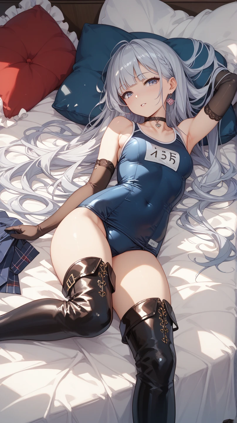 ((4ｋ、8ｋ、top-quality、perfect fingers：1.3、perfect anatomia：1.3、Blur the background))、cute petit girl、((nurse style leotard、long-sleeve）、（stright long hair：1.3）、18year old、a beautiful slender girl、a baby face))、(Beautiful big drooping eyes)、Smile with one eye closed、Full Body Display、(Soio)、knee high socks、is standing、a bed、hospital room by the window、raindrops、