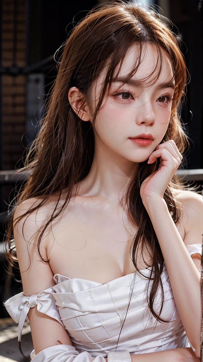 Best quality,masterpiece,ultra high res,(photorealistic:1.4),1girl,shoulder,charming,Looking at the camera,