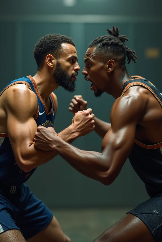 Dessine devin haney , donne lui ça vrai apparence, mets le en face à face avec gervonta tank davis
