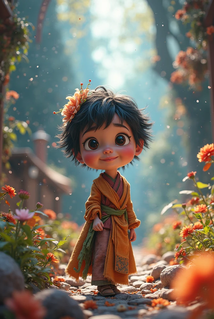 An 8-year-old little Qinglong,
Slender body shape,Pointy little nose,Friendly expression,green body,Large slightly blue wings spread and fly,happy,front,side,Multiple different perspectives--ar16:9