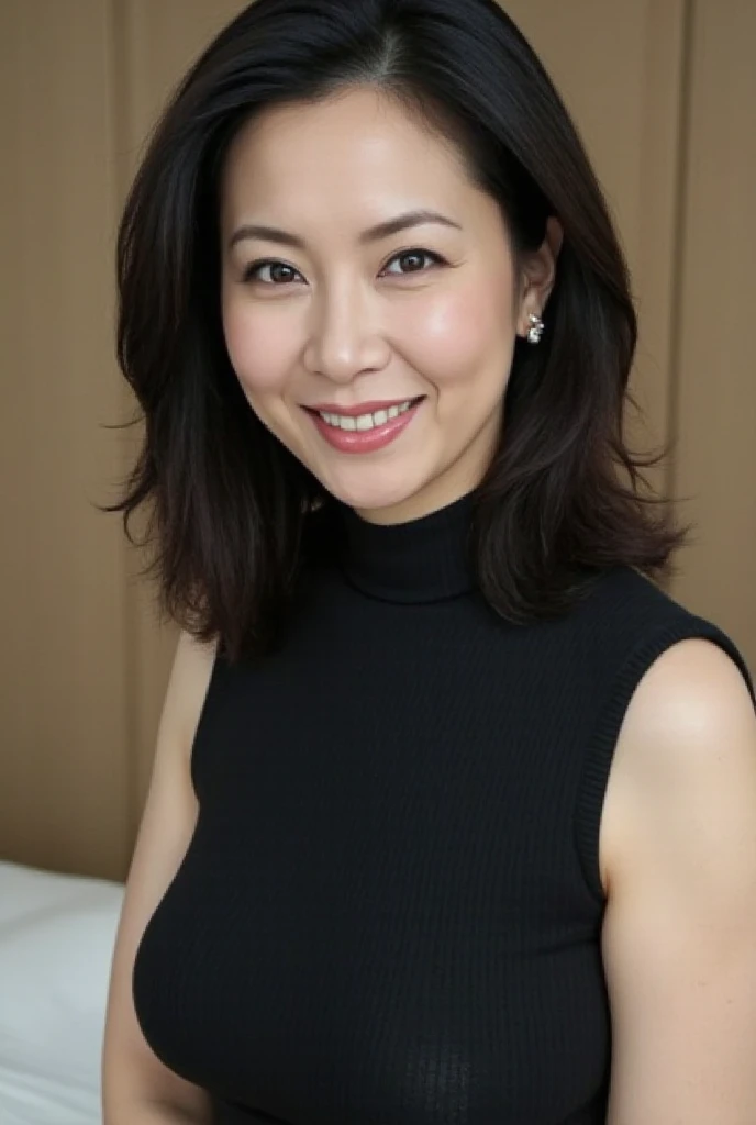 NSFW, ((highest quality)), ((8K)), ((masterpiece:1.3)), (perfect look), (photorealism:1.6), (walking woman), (Japanese woman shopping), (A shopping mall where many people go), clear background, japanese woman, 47 years old, ((Realistic skin texture)), (Fine wrinkles throughout the skin: 1.3), (Dull skin: 1.1), (Skin without moisture: 1.2) , (Wrinkles on the face: 0.9), (Wrinkles on the corners of the eyes: 1.2), Double eyelids, tear bags on the lower eyelids, (Crying moles: 0.9), The eyes are looking here, serious gaze, (Dimples: 1.2), red lips, (short bangs: 1.2), short hair, Long hair with curls at the tips, (hair falls over ears), smiling with the corners of the mouth raised, See-through blouse made of soft fabric, wide sleeves, Cuffs that fit your wrist, long skirt, barefoot, hair fluttering in the wind, small breasts, (whole body), low angle,