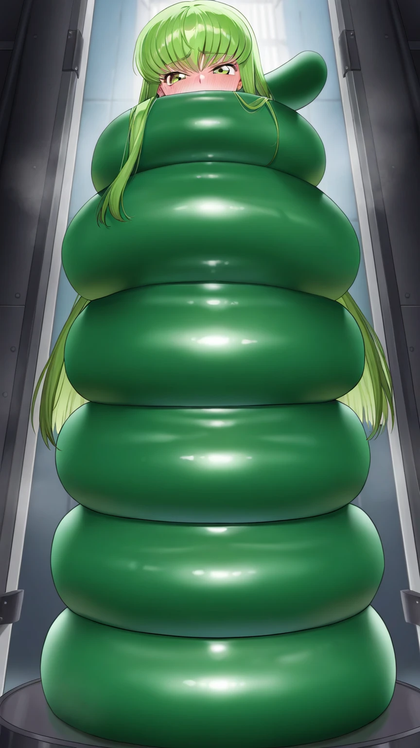 nsfw,masterpiece,anime,very aesthetic,angol mois,keroro gunsou,medium breasts,dancer,belly dance,smooth radiant skin,sweating profusely,shiny skin,standing,smile,indoors,stage,dark skin,orange eyes,dancing,short hair,hair down 