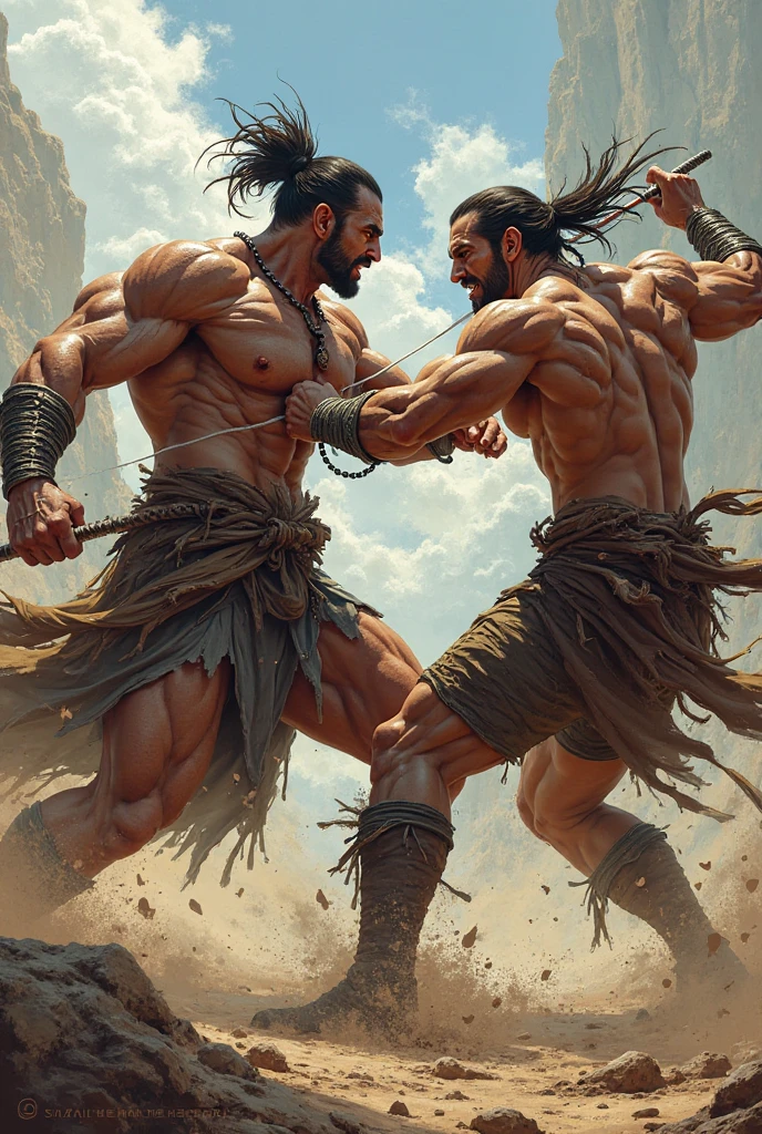 prehistoric man fighting