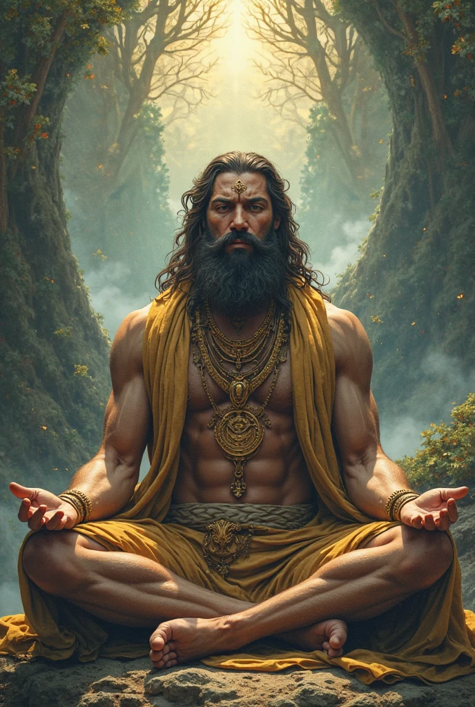 Hanuman ji sitting in monk possision