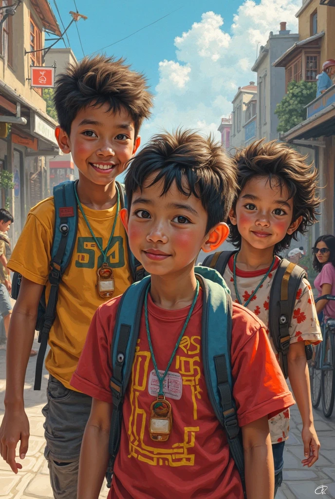 Creates three Ecuadorian brothers aged 8, 12 and 16