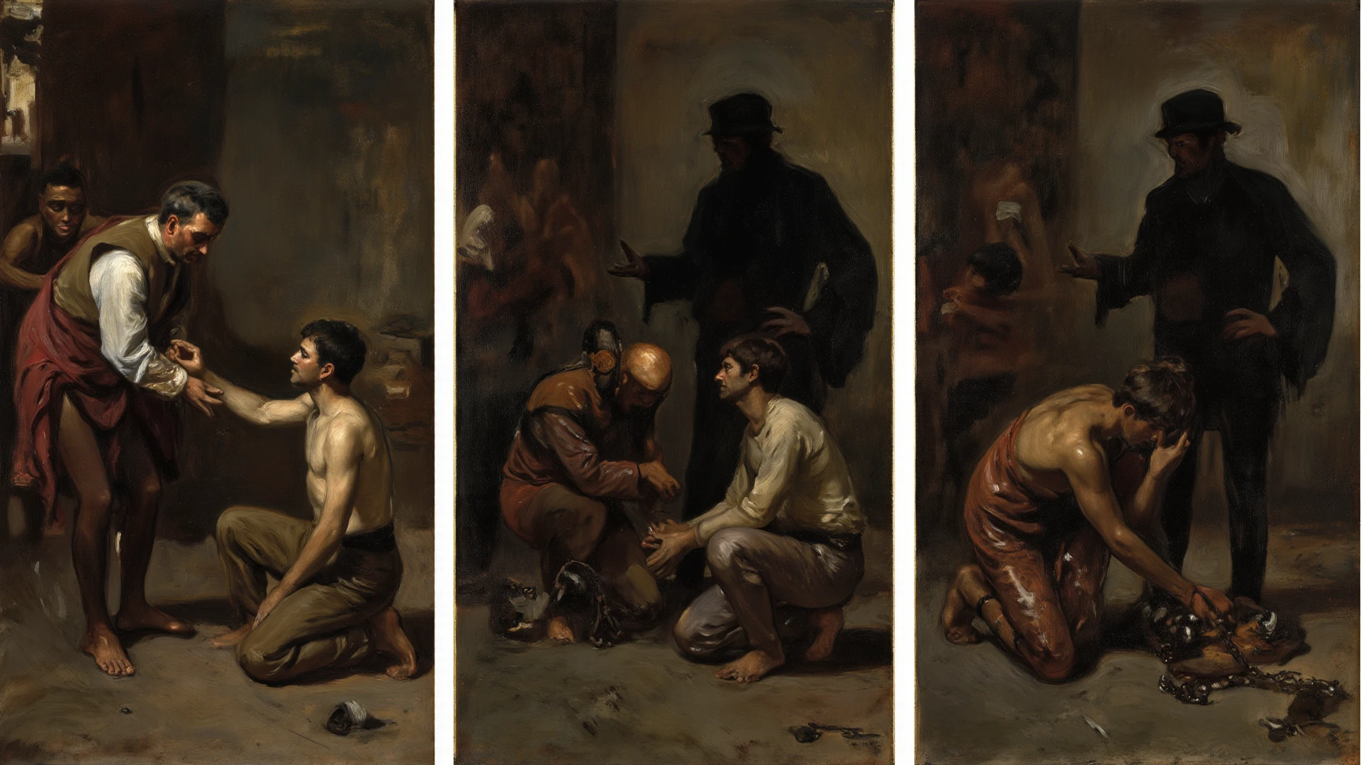 Juan Luna's Spoliarium inspired drawing. recreate it like a student's drawing in a paper