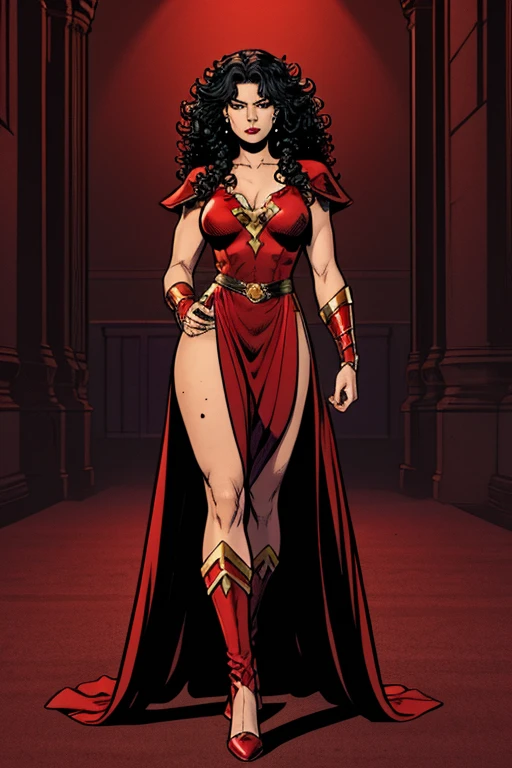 (masterpiece, highest quality:1.2), One Girl, alone, whole body, Big Breasts,, Brown Hair,Big Breasts, Brown eyes, Mature Woman, blush, , Supergirl Costume