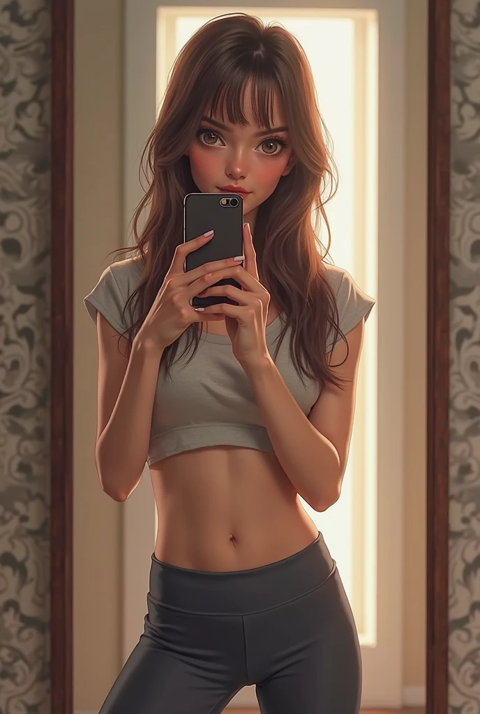 make her ultra realistic 8k with ultra mega tight panties and bra and make her with ultra mega big breasts 
