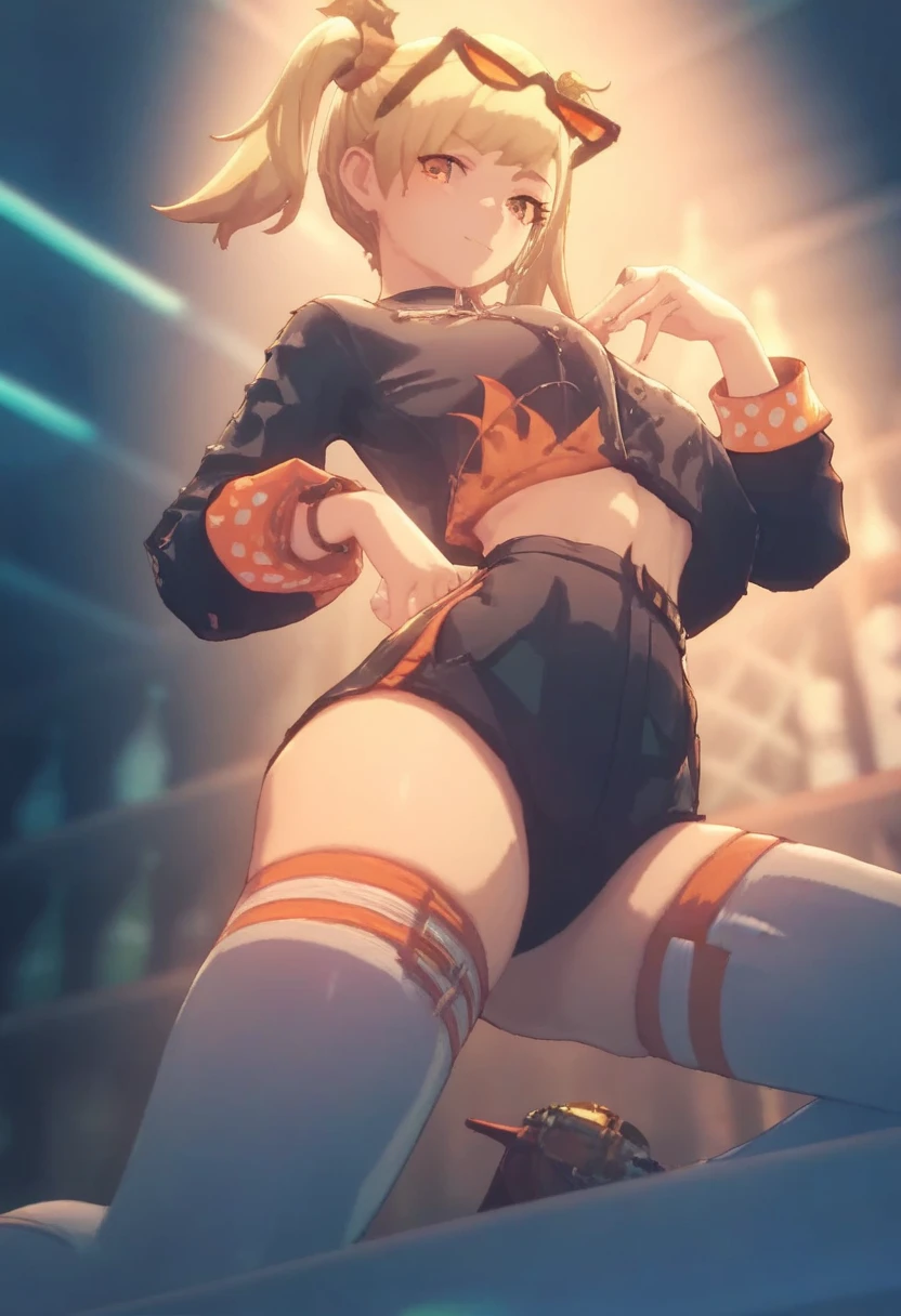 alien style, Black Woman Feline Alien Black Phanter With Feline Skin, like phanter, Pom cat ears on the head, ela tem rabo, Dancer dancing on stage, Micro Mini Tiny Bikiñi, clube noturno, People around giving money to dance