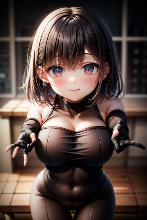 Masterpiece, High Quality, 1Girl, Arlechinno, X-cross eyes, Bodysuit, Hero Pose