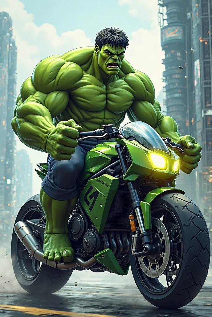 realistic, marvel's Hulk ride on a small child's bicycle down the street, huge Hulk on a very small child's bicycle, abstract, hdr, ultra-detailed, (best quality,4k,8k,highres,masterpiece:1.2),ultra-detailed,(realistic,photorealistic,photo-realistic:1.37),hyperrealistic, intricate details,